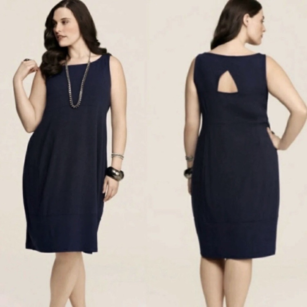 Eileen Fisher Woman Black Cutout Dress